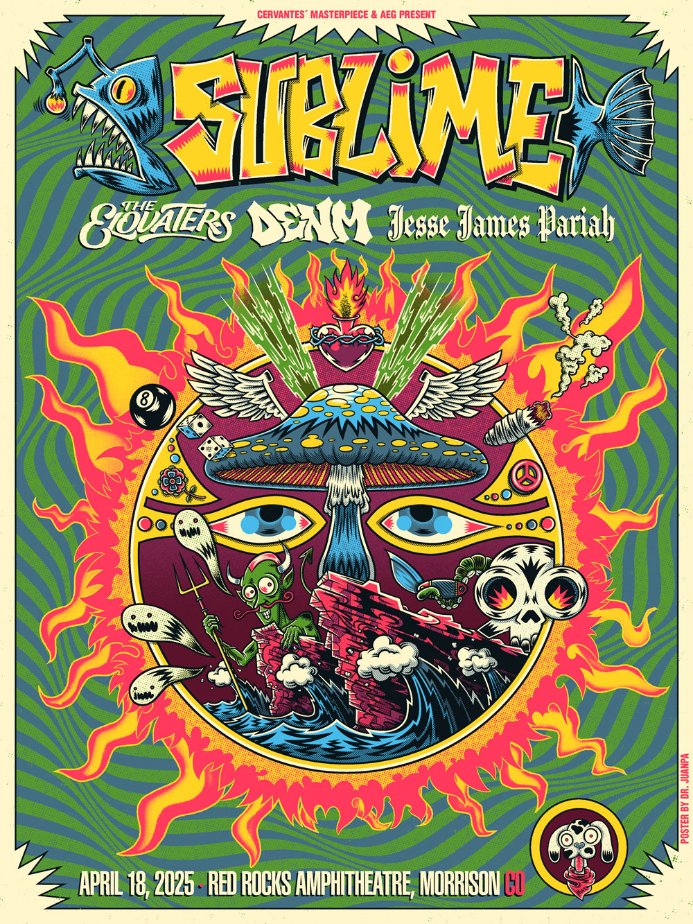 Sublime at Red Rocks, Denver CO 2025 (Regular and Foil) | Doctor